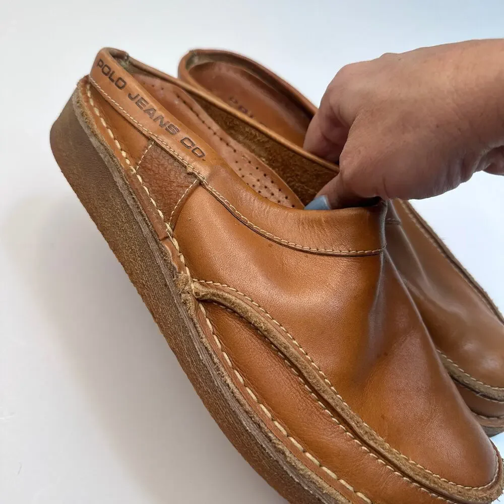 POLO Jeans Co Tan Clogs